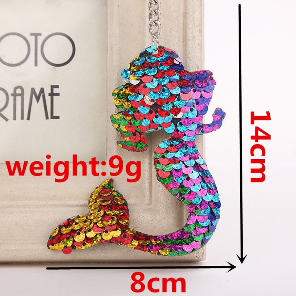 Sequin Mermaid Handbag Charm/Keychain - Picture 2 of 2